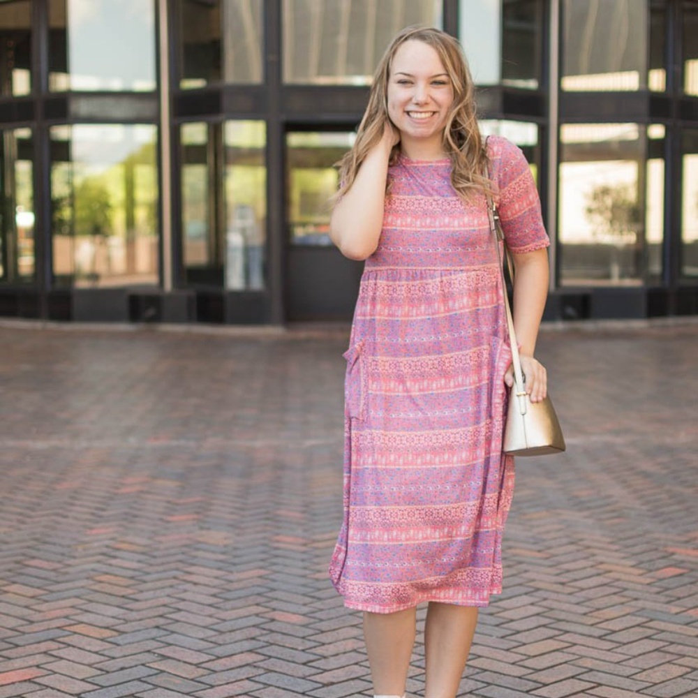 Aztec Print Modest Dress